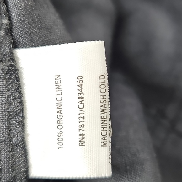 Eileen Fisher Linen Cargo Capri Pant, Graphite, Size 12 - Picture 9 of 12